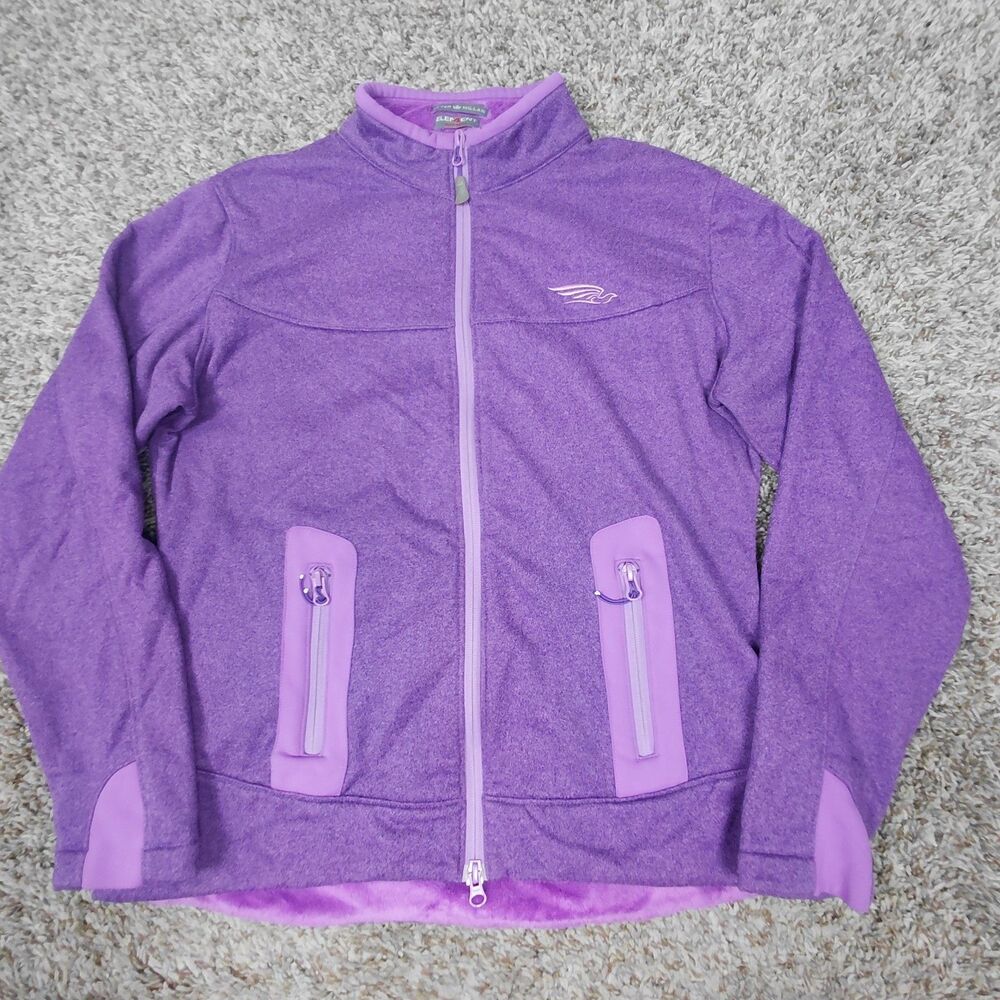 Peter Millar Element Warmth Jacket Womens Large Full Zip Fleece Purple Golf